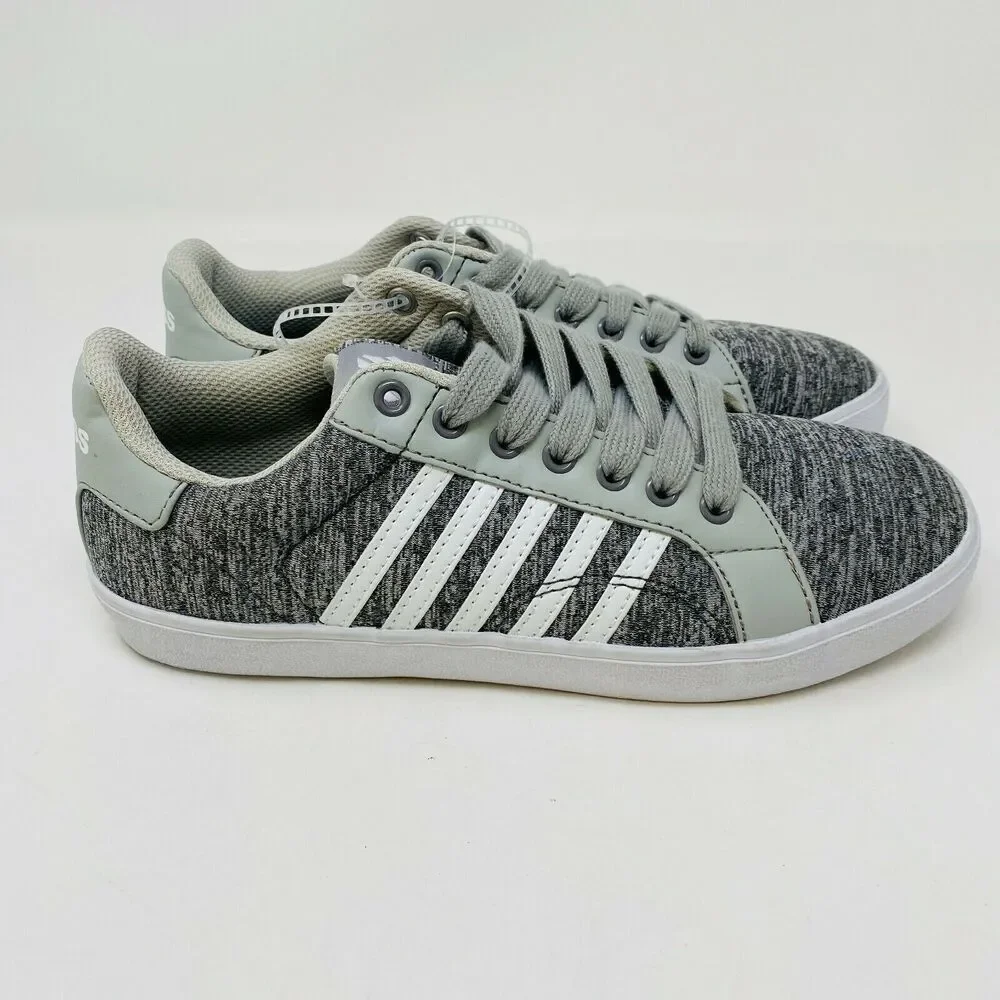 K-Swiss Kids Size 5 Gray Fabric Lace-up Sneakers Heather Gray Jersey  Classic